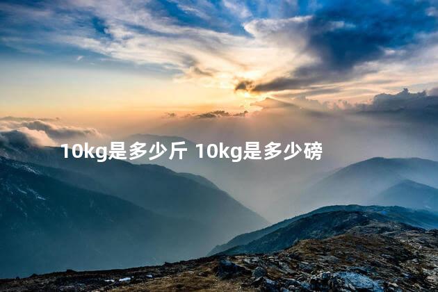 10kg是多少斤 10kg是多少磅
